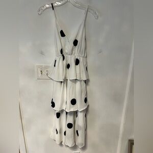 New O.P.T Black & White Midi Dress